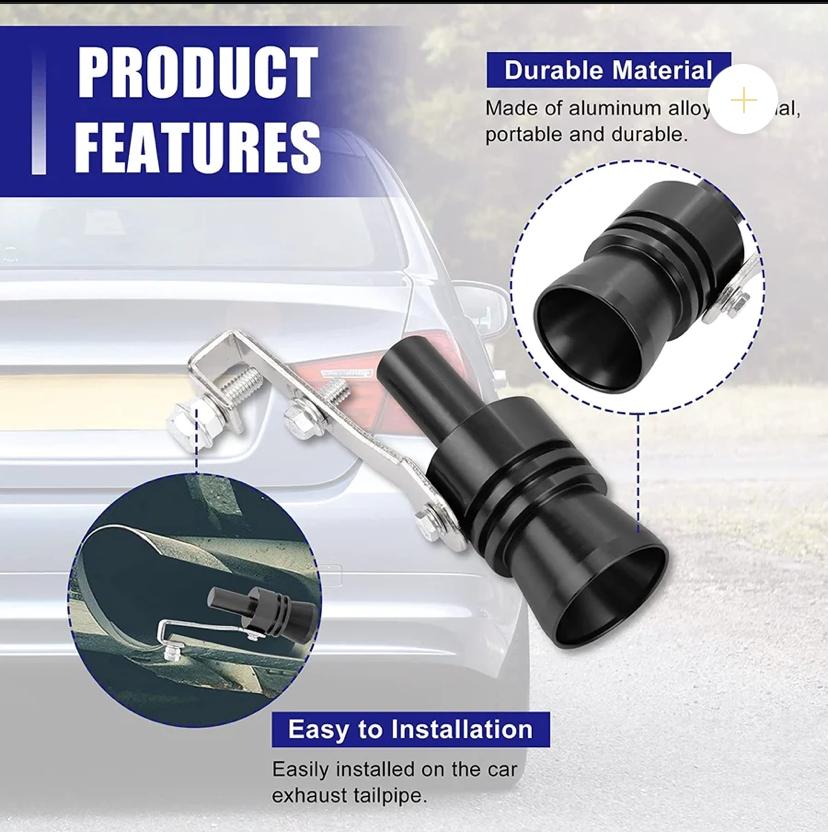 Sound Simulator Car Turbo Sound Whistle Muffler Vehicle Refit Device Exhaust Pipe Turbo Sound Whistle Auto Accessories