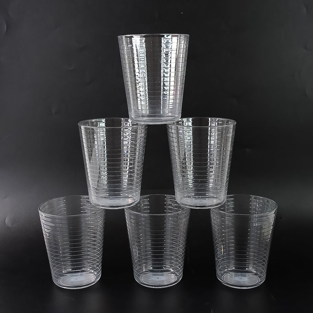 Apex Pyramid Ringo Plastic Glass  300ml Approx  Durable Crystal-clear Tumbler