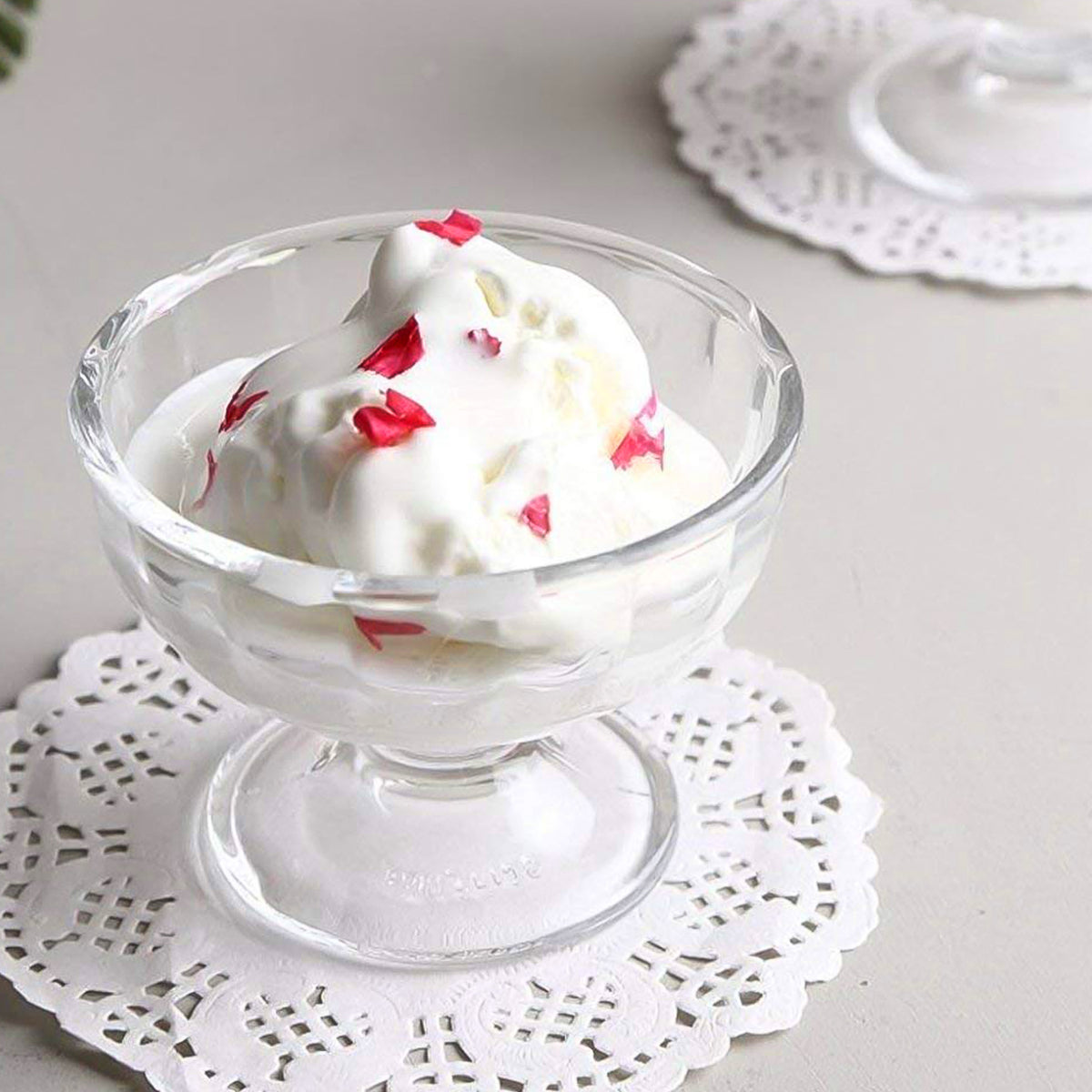 Premium Glass Ice Cream Dessert Bowl 6 Pc Set