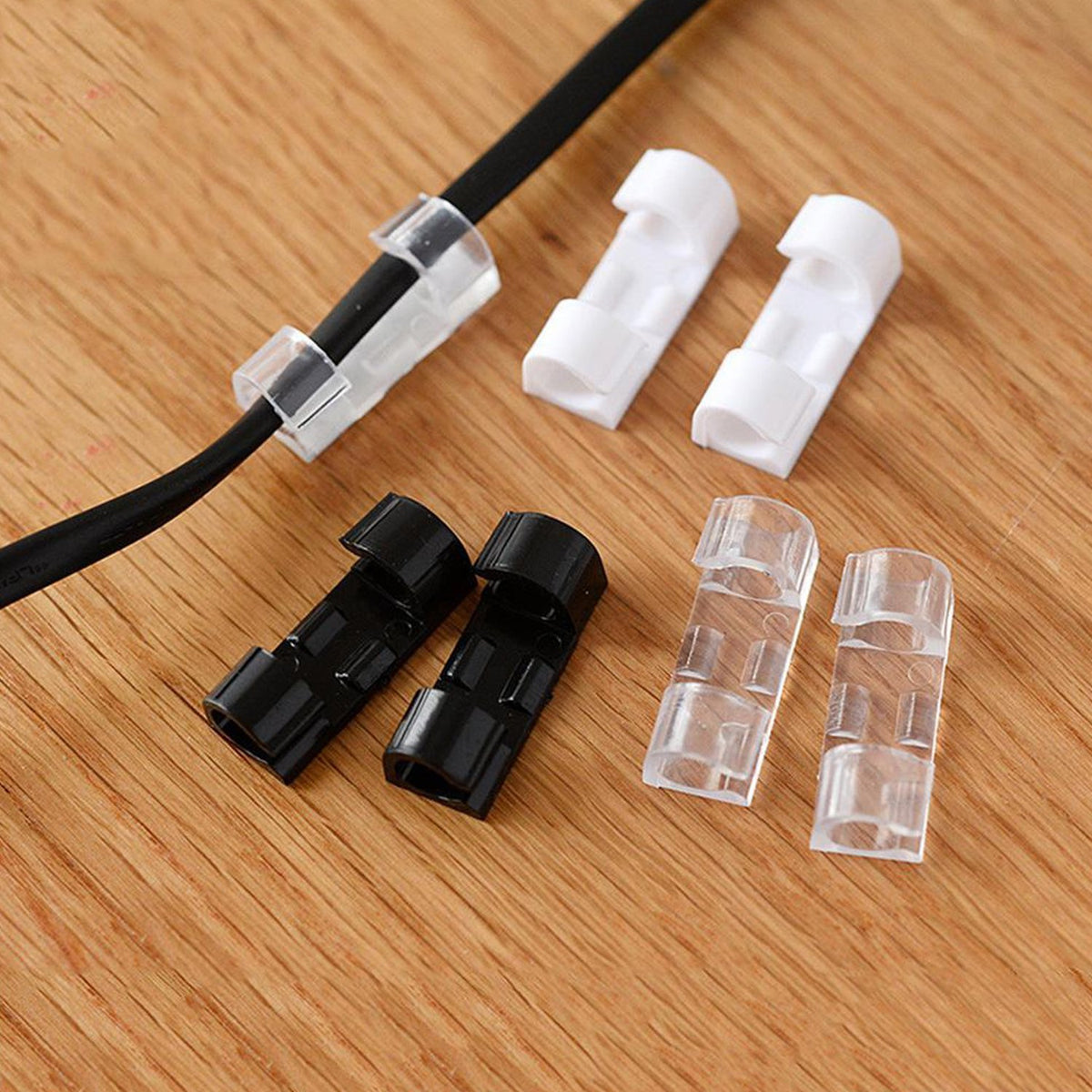 1761 Self Adhesive Cable Clips Wire Manage Holder Sticky Mount-round Plastic Cable Cord