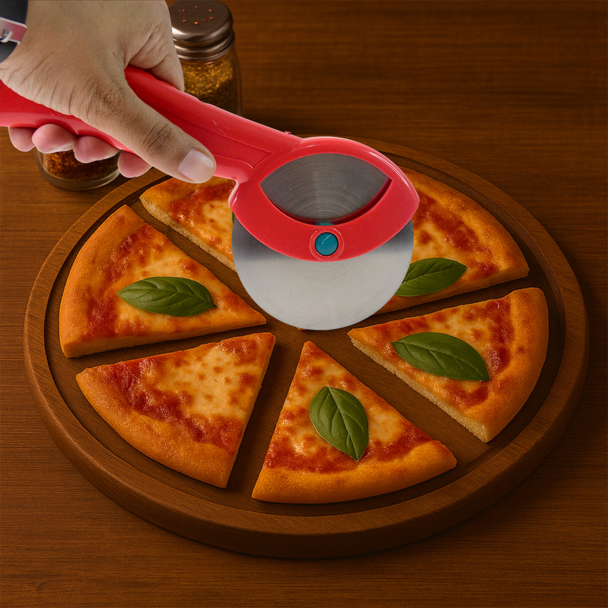 Suppermom Premium Stainless Steel Pizza Cutter With Ergonomic Handle (1 Pc)