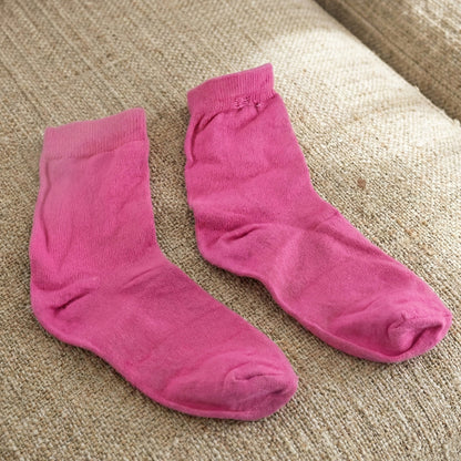 Soft Cotton Pink Socks For Women (1 Set)