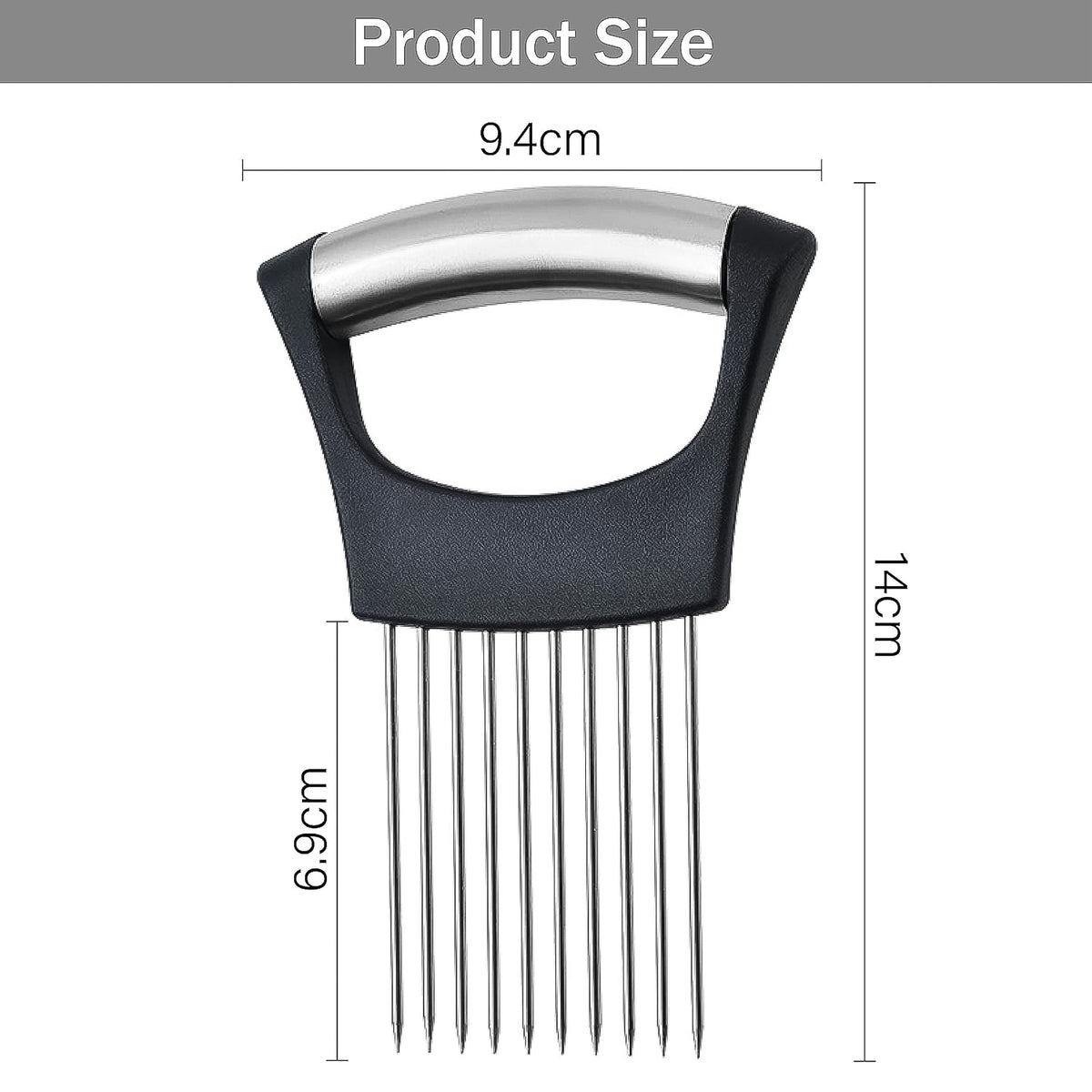 Stainless Steel Onion Cutter  Vegetable Slicer Holder Tool (1 Pc)