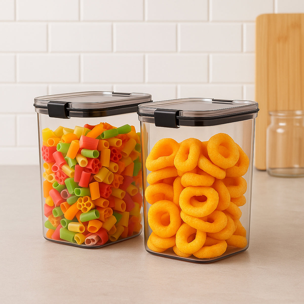 1200 Ml Airtight Lock  Lock Food Storage Container Set  2 Piece