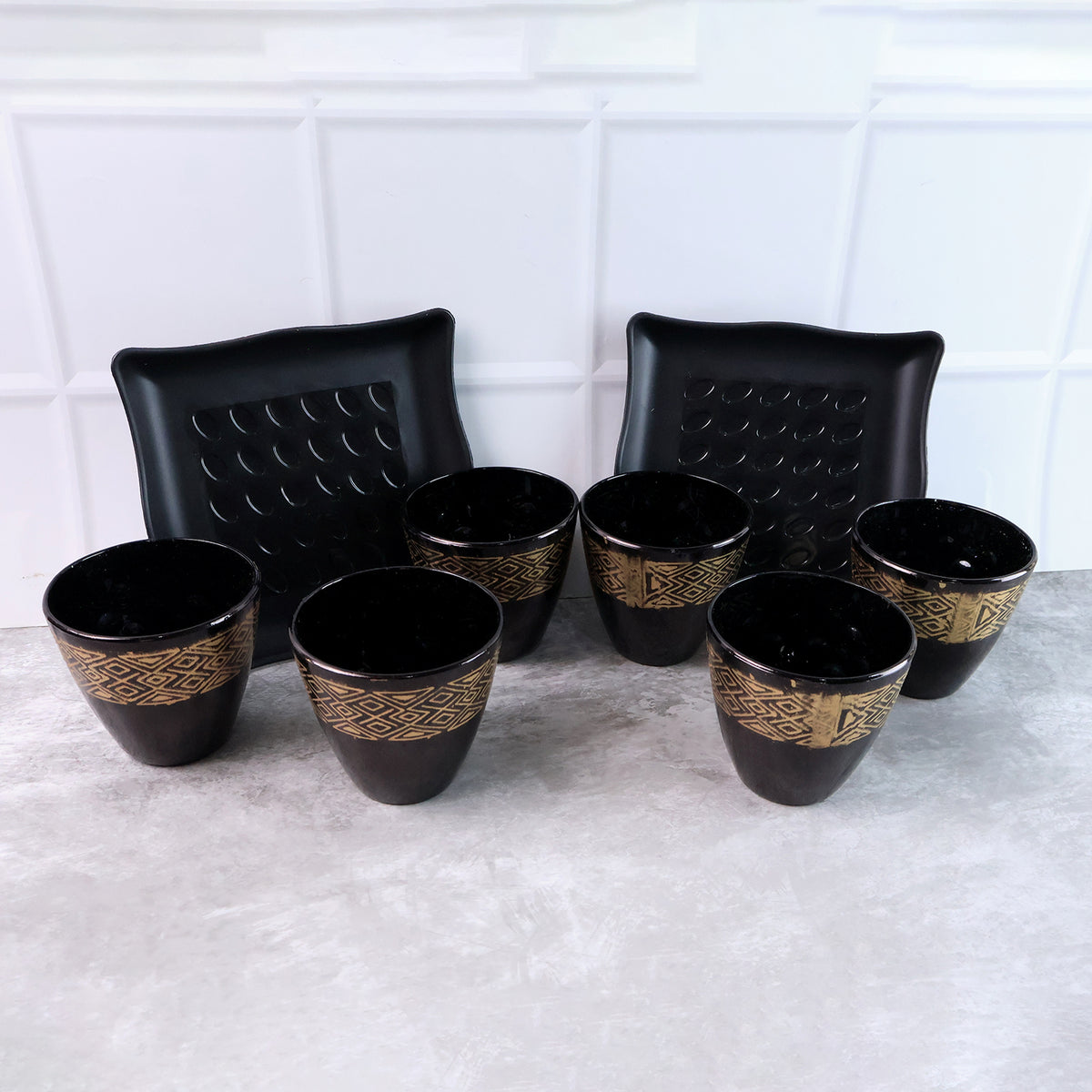 2 Bowl  6 Glass Snake Set ( 8 Pc Set )