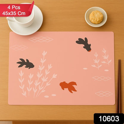 Decorative Dining Table Placemats With Elegant Design (4 Pc  45x35 Cm)