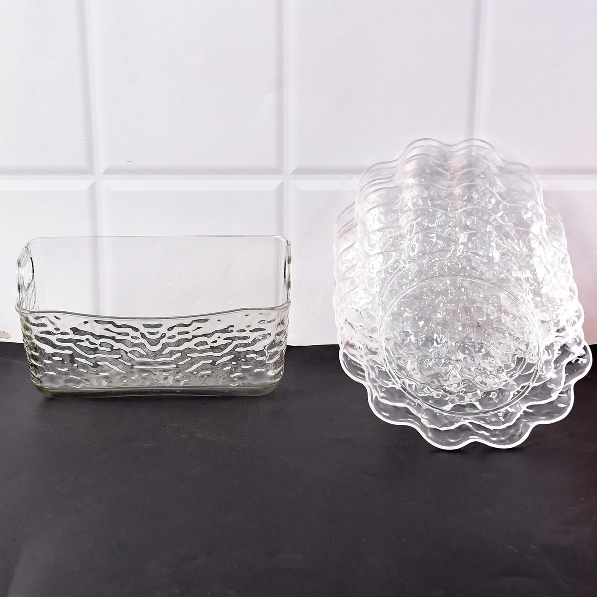 9 In 1 Plastic Bowl With Serving Tray  Plates Set
