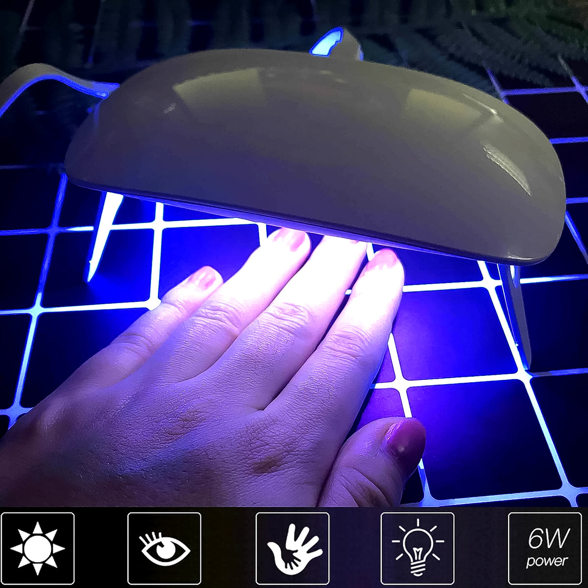 Uv Led Lamp Nail Dryer Mini Portable Nail Lamp Professional  (1 Pc)