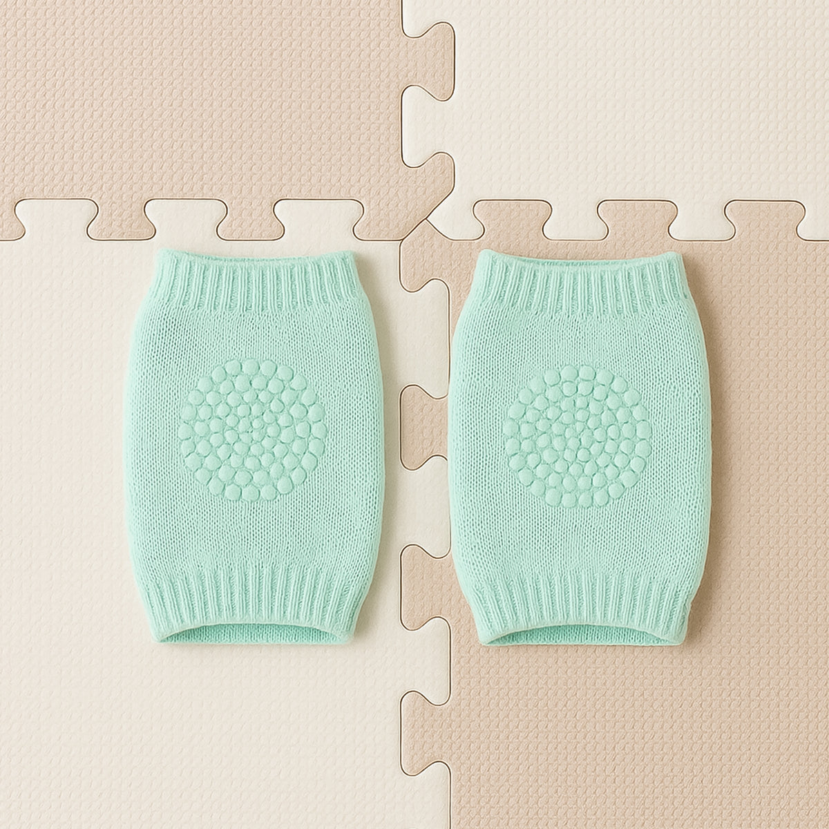 Mint Green Toddler Wool Knit Leg Warmer (Knee Guard)