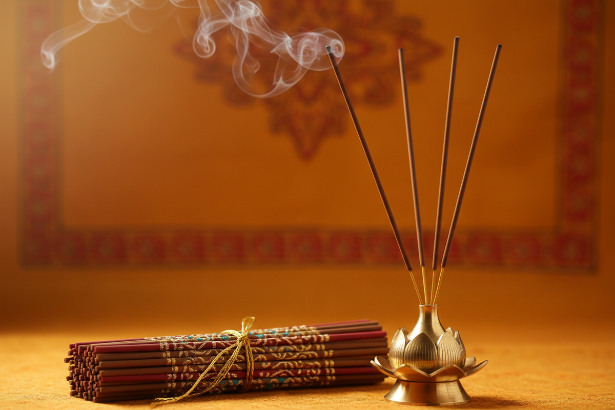 Natural Pineapple Fragrance Incense Sticks Agarbatti (90 Gm  With Machis 1 Packet)