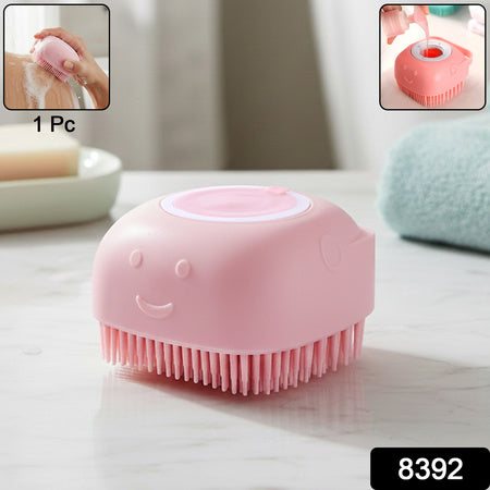 Silicone Massage Bath Body Brush With Built-in Soap Dispenser (1 Pc)