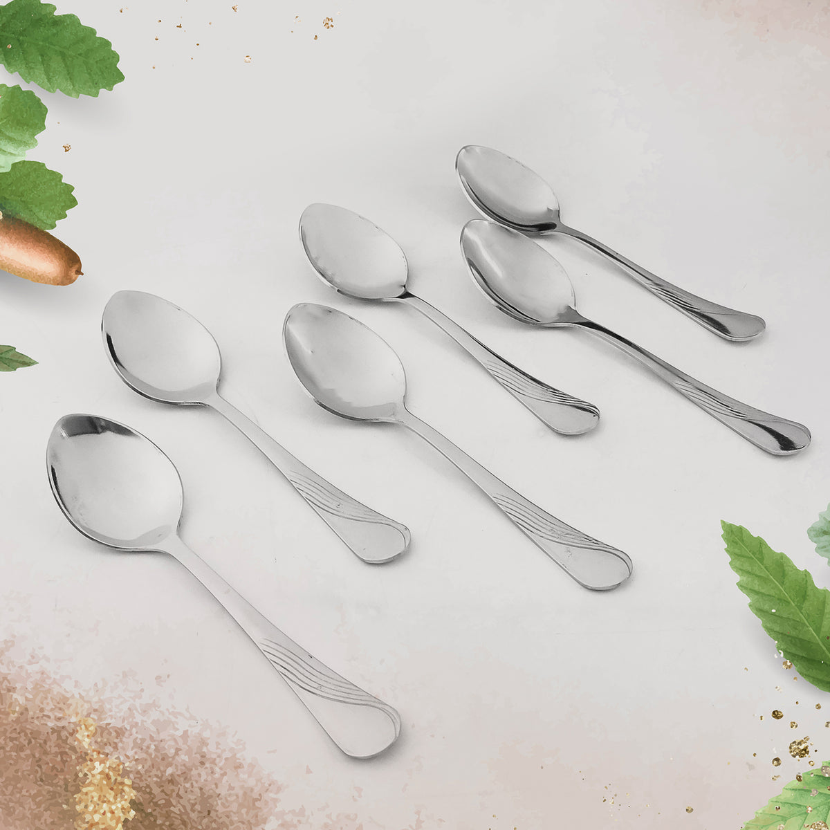 Supermom Stainless Steel Dining Spoons (6 Pc  Set)