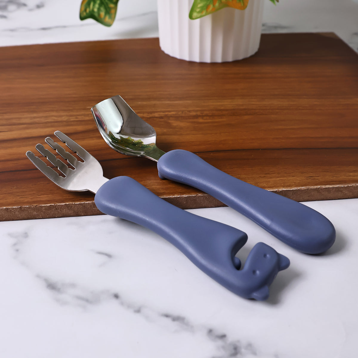 Supermom Foodie Stainless Steel Spoon  Fork (2 Pc Set)