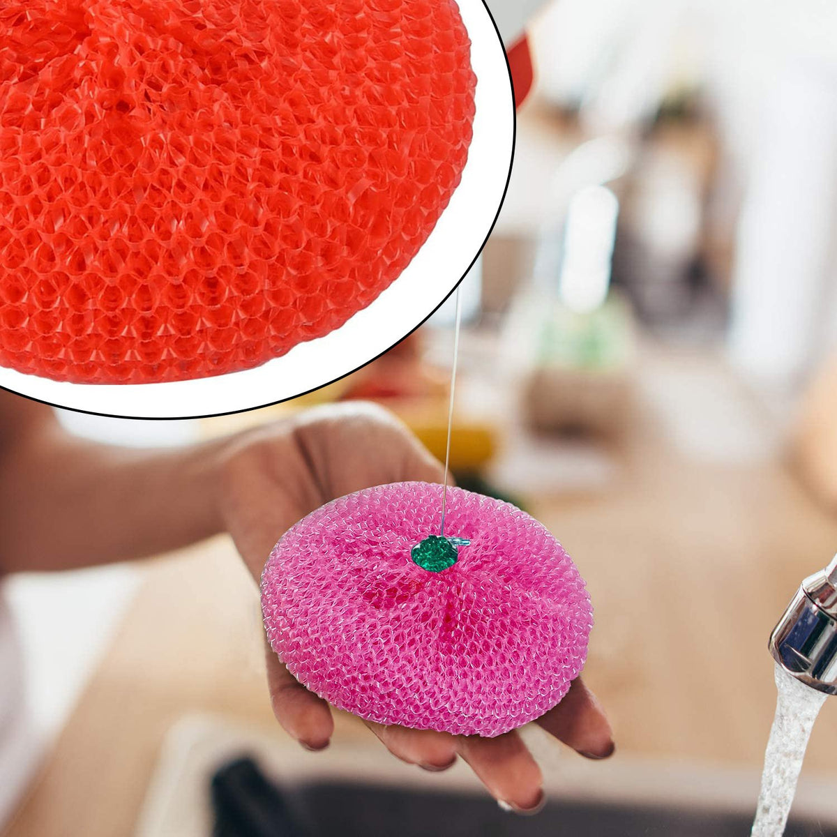 2594a Plastic Scrubber Round Nylon Scrubbers (12pcs Set)