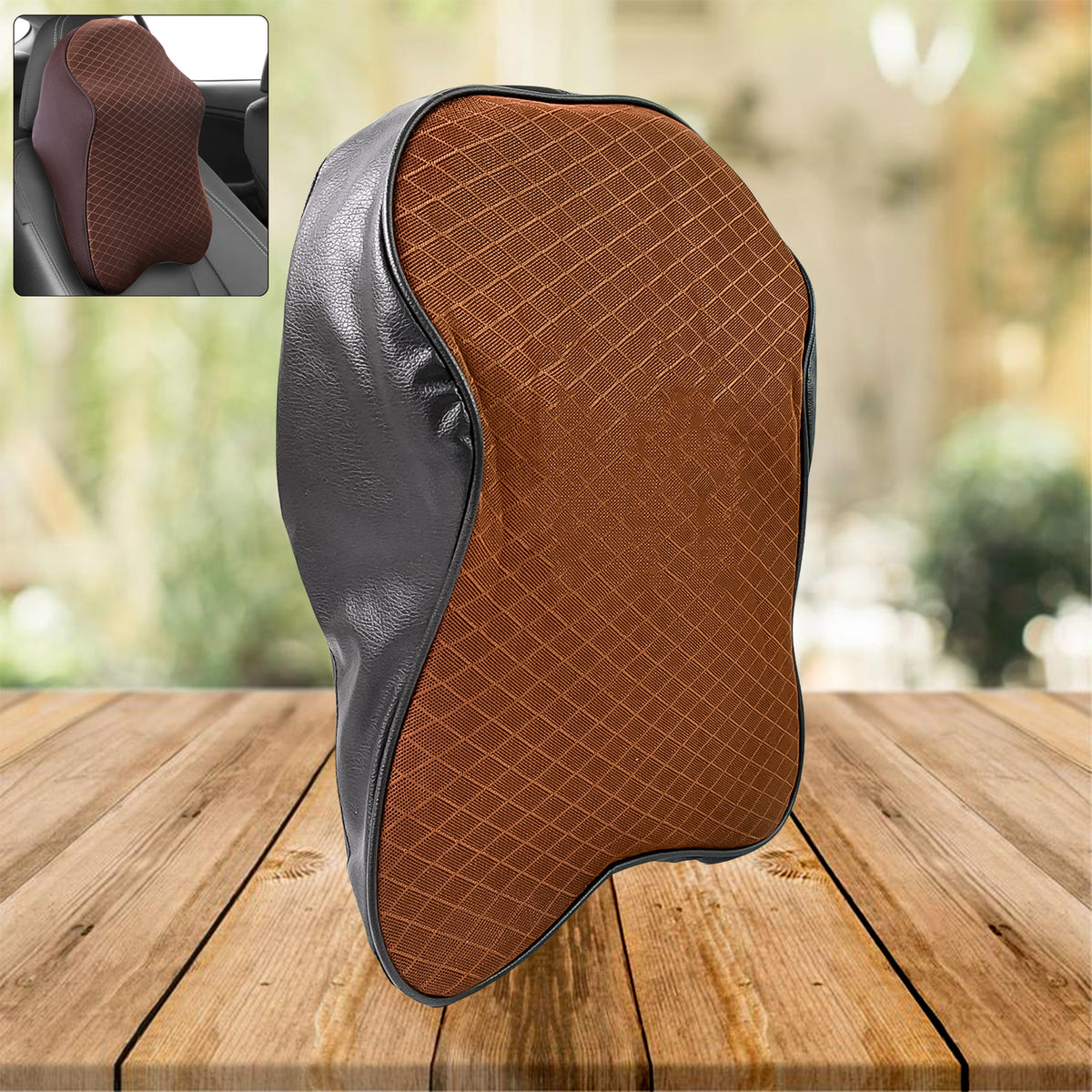 8595 Car Neck Pillow Car Neck Headrest Pillow Memory Foam Car Accessories Cushion Car Seat Head Support Neck Protector Car Seat Neck Pillowfor Driving (1 Pc)
