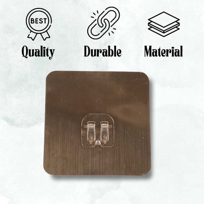 Self-adhesive Heavy-duty Plastic Wall Hook  1 Pc (8x8 Cm)