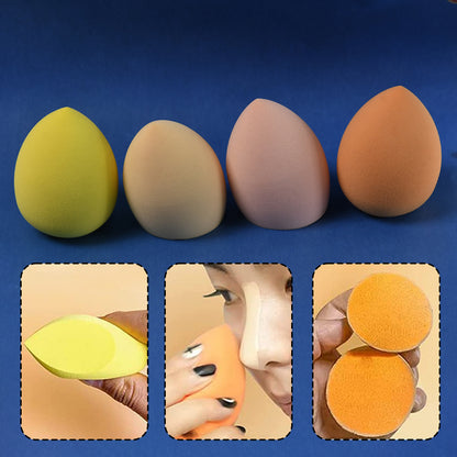 Makeup Sponges Set Perfect For Liquid Cream And Powder (4 Pcs Set With Case)