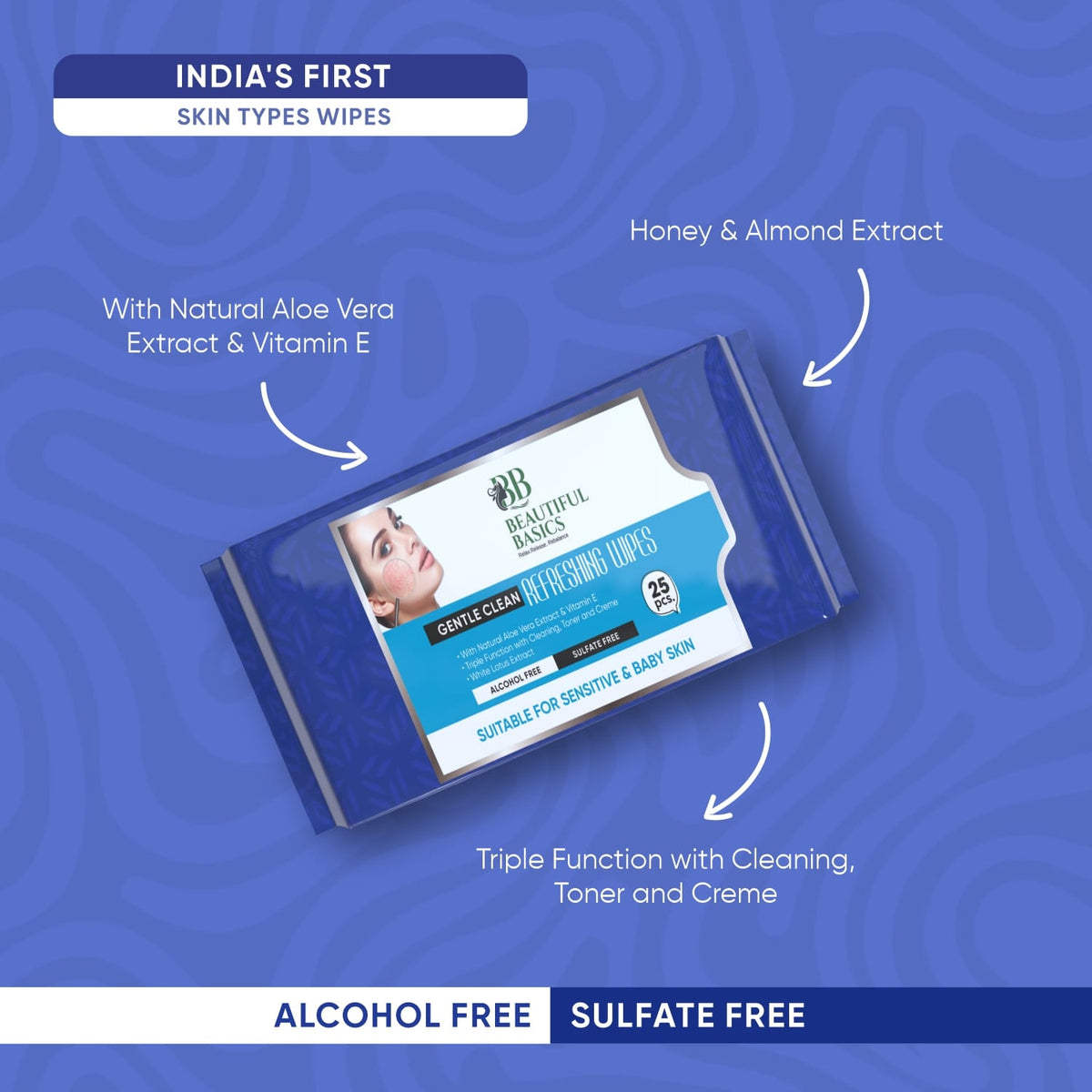 Refreshing Wet Wipes For Face  Facial Cleansing  Refreshing  Skin Hydration Soothing For Skin  Ph Balance  Alcohol Free  Nourishing With Fruit Extract  25 Wipes