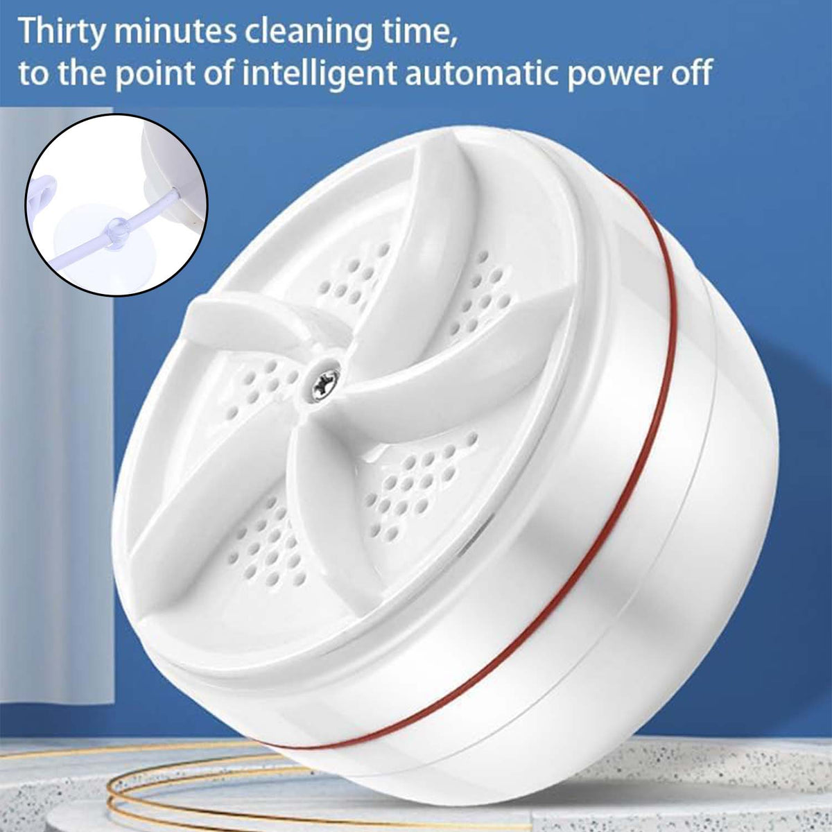 6152a Mini Washing Machine Turbine Washing Machine Door Hinge  Lightweight Turbo Washer With Usb Cable For Home Camping College Rooms Use