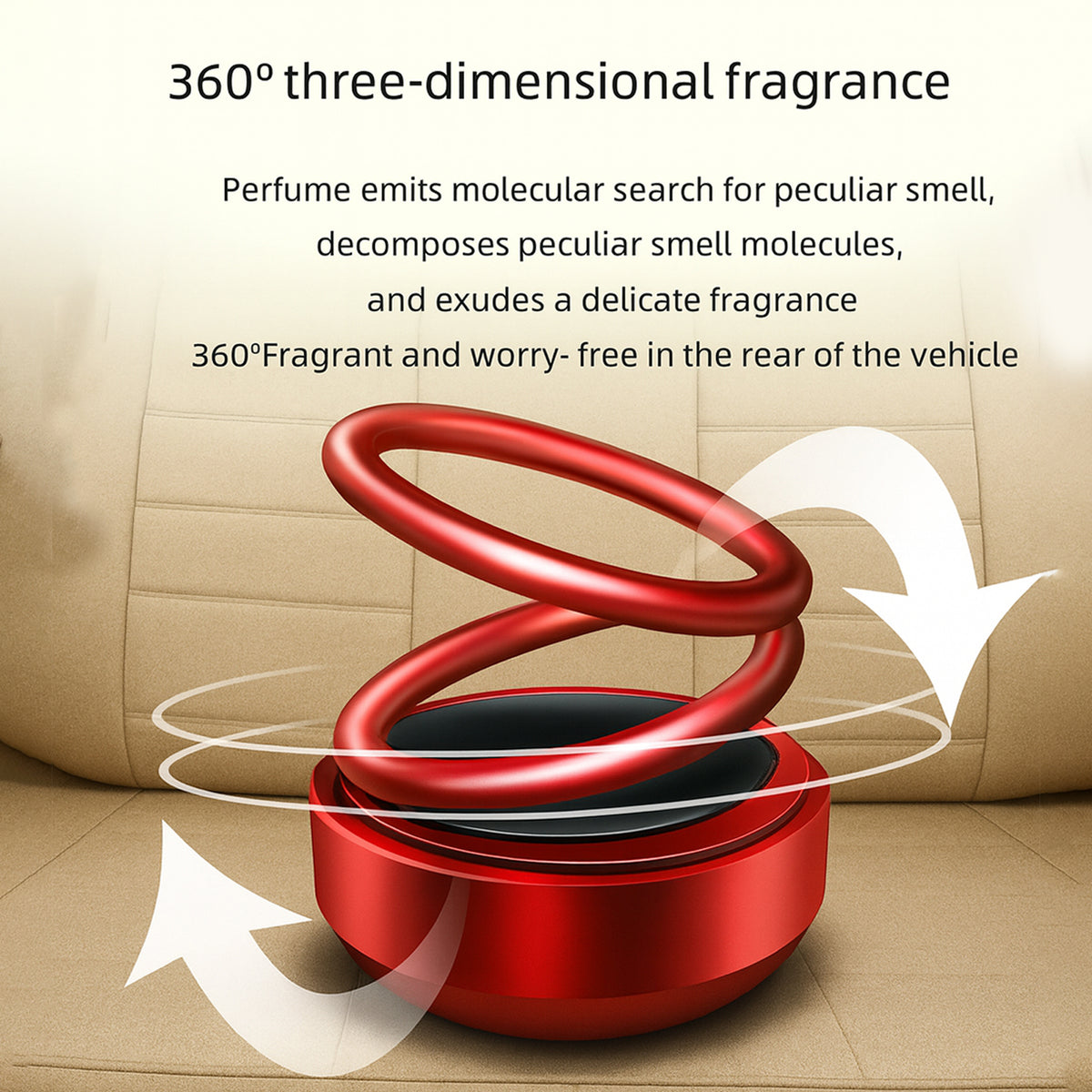 Small Solar Car Aroma Air Freshener (1 Pc)