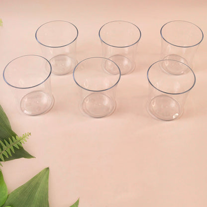 Apex Welcome Plastic Glass Set For Daily Use  Set Of 6