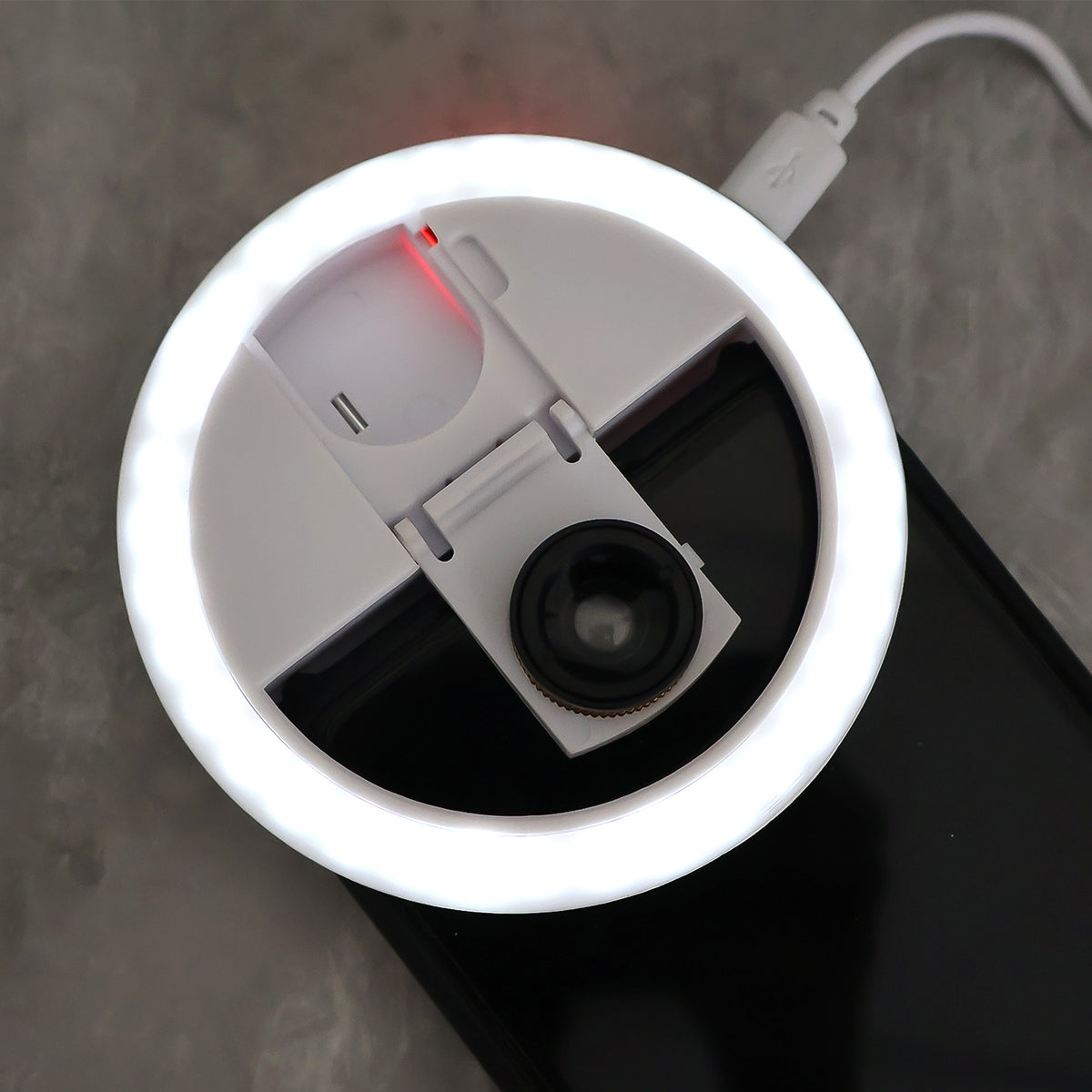 Selfie Flash Ring Light With 3 Level Of Brightness (1 Pc)
