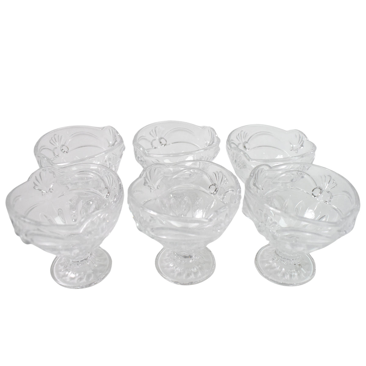 Glass Ice-cream Cup Set Home  Kitchen Serving Or Dessert Cup (6 Pcs Set)