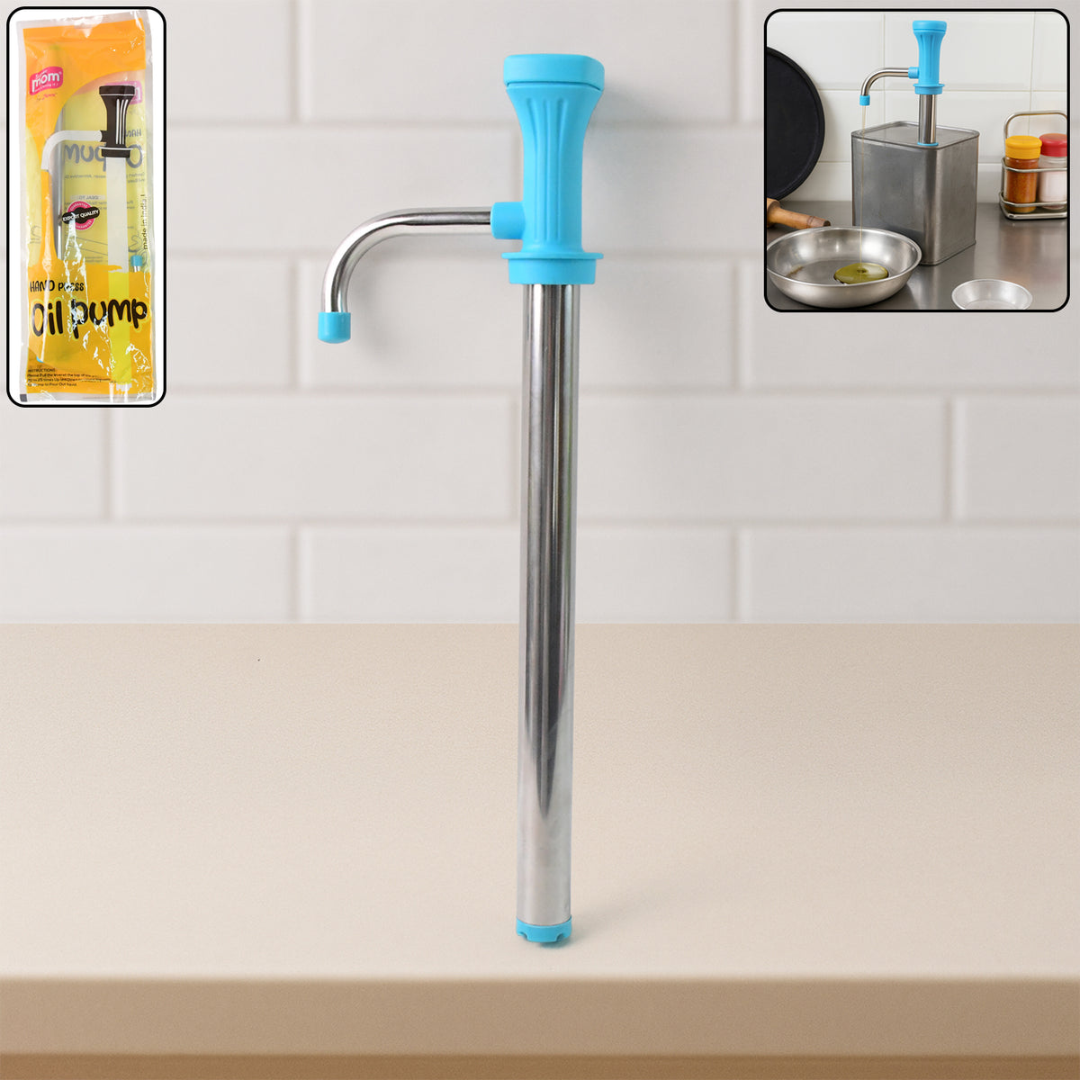 Supermom Manual Stainless Steel Oil Pump Dispenser (1 Pc)